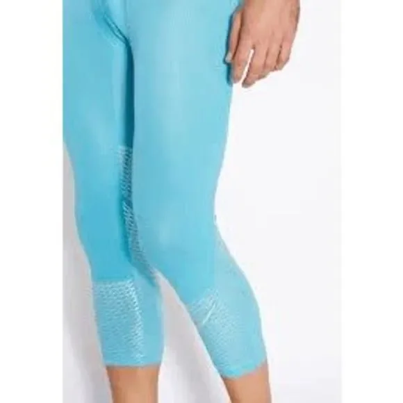 NEW Mens S NIKE Hypercool Max Three-Quarter Compression Pants 747427-418 Blue